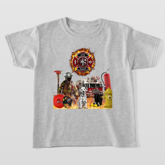 Bards Personlig Future Firefighter T-Shirt (Laydown)