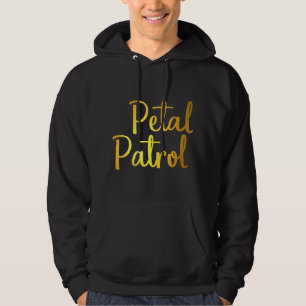 Bards Petal Patrol Guld Faux Foil tryckt Flower Gi Hoodie