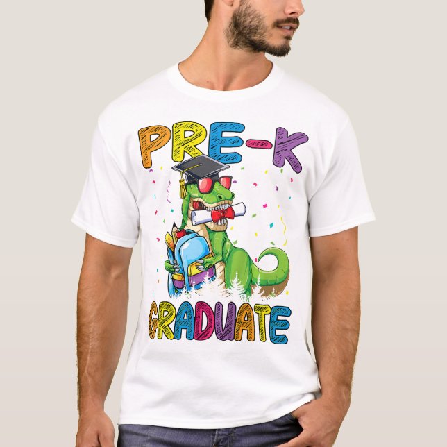 Bards Pre-K Student T-rex Dinosaur Pre-Kindergarte T Shirt (Framsida)