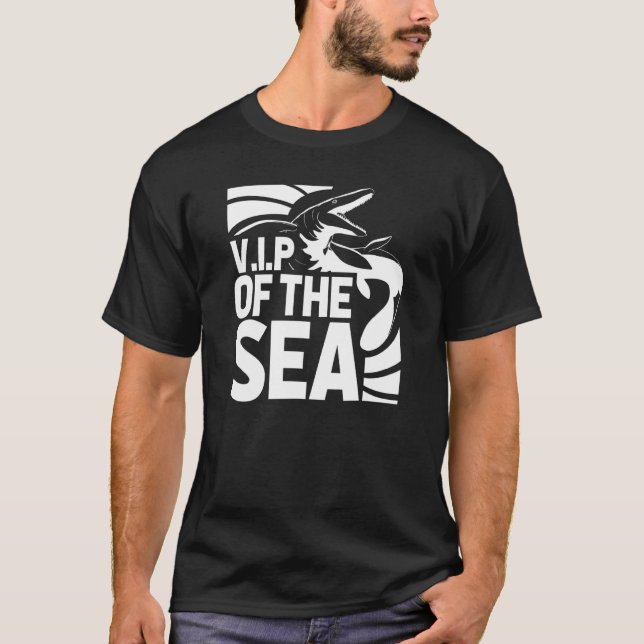Bards Prehistorisk Mosasaurus 7 T Shirt (Framsida)