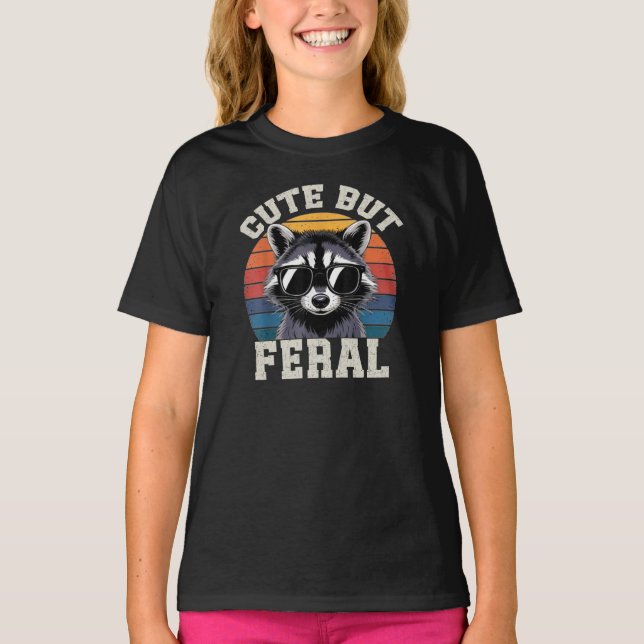 Bards Racoon Tee Cute Men Feral (Framsida)
