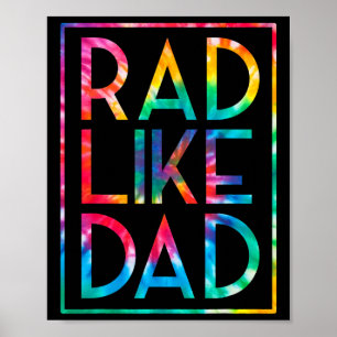 Bards Rad som Pappa Tie Dye Funny Fars dag Toddle Poster