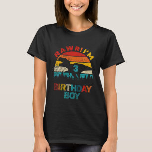 Bards Rawr Im 3 Dinosaur 3:e födelsedagspojken 3 Y T Shirt