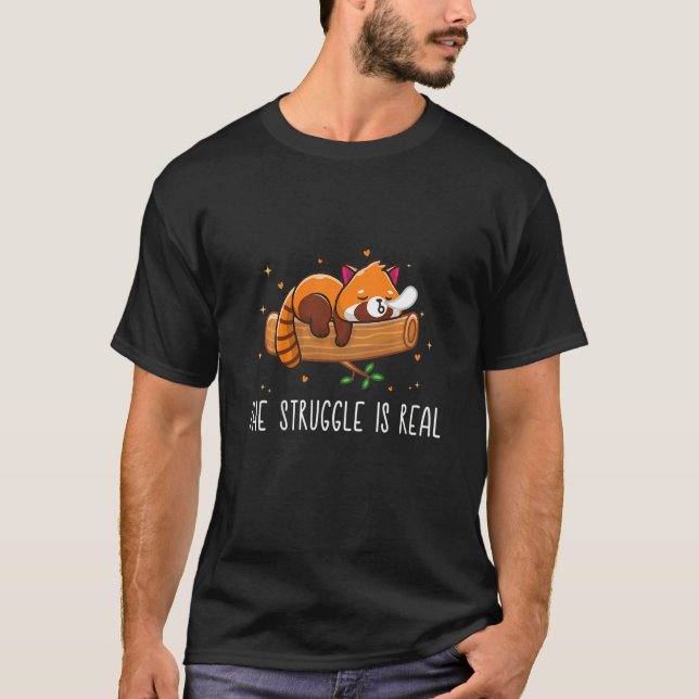 Bards Red Panda, kampen är äkta Red Panda 1 T Shirt (Framsida)