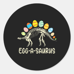 Bards Roligt Eggasaurus Dinosaur Påskägg Hunt Kids Runt Klistermärke