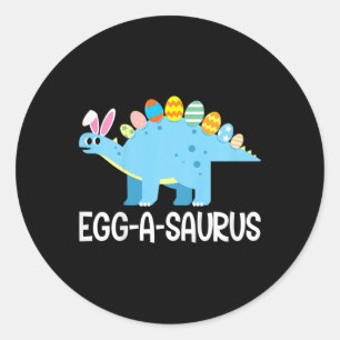 Bards Roligt Eggasaurus Dinosaur Påskägg Hunt Kids Runt Klistermärke