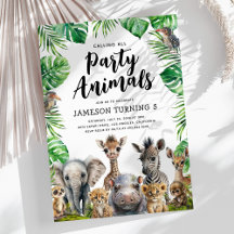 Bards Safari Party Animals Birthday