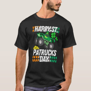 Bards Saint Patricks Day Funny Monster Lastbil St. T Shirt