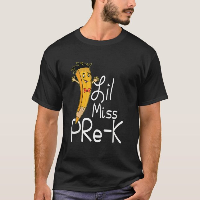 Bards småbarn miss Pre K Back to school Pre Ki T Shirt (Framsida)