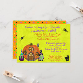 Bards Spooktacular Gnomes Halloween fest Inbjudningar