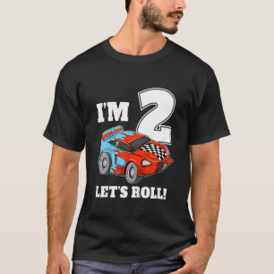 Bards Tävling-bil 2:a födelsedagspunkt 2 Två Småba T Shirt