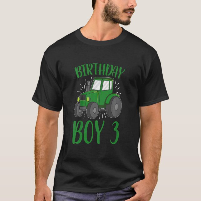 Bards Tractor Future Farmer Kids Tractor Birthday T Shirt (Framsida)
