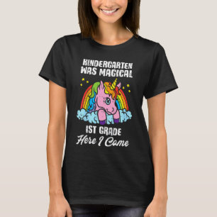 Bards Unicorn Rainbow Kindergarten var magisk cute T Shirt