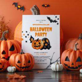 Bards Watercolor Spooktacular Halloween fest Inbjudningar