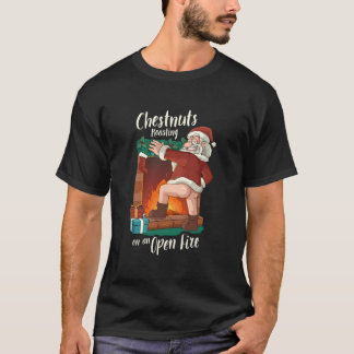 Bare Arsed Santa Rude Pun Roasting Nöt T Shirt