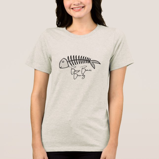 Bare Bones Beauty – Nautical Skeleton Art T-Shirt (Framsida)