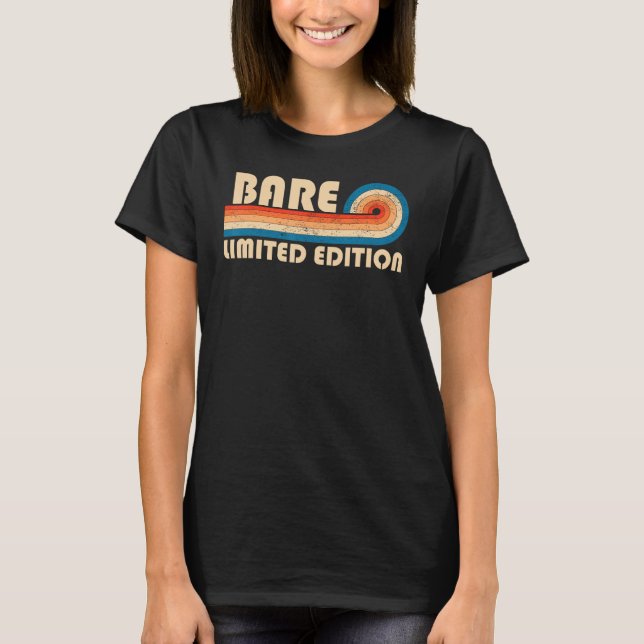 BARE-efternamn Retro-Vintage 80-årsjubileum T Shirt (Framsida)
