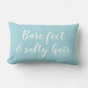 Bare Feet och Salty Hair Beach Decor Lumbarkudde