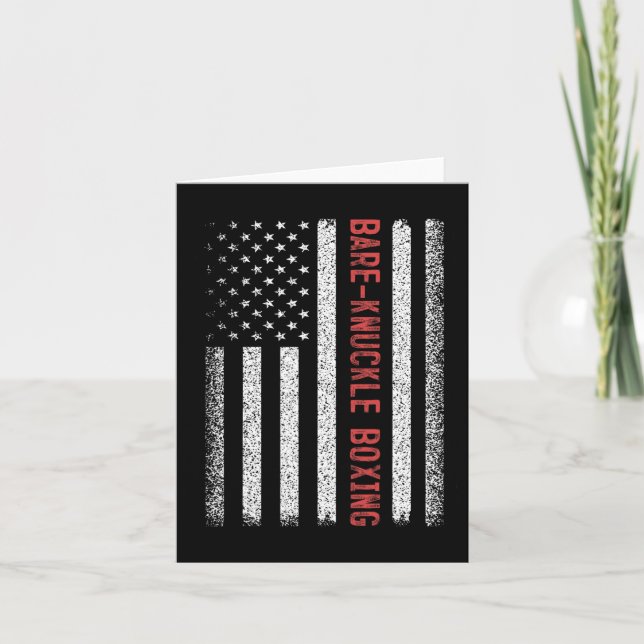 Bare-fingle Boxing American Flagga 4:e juli Kort (Framsida)