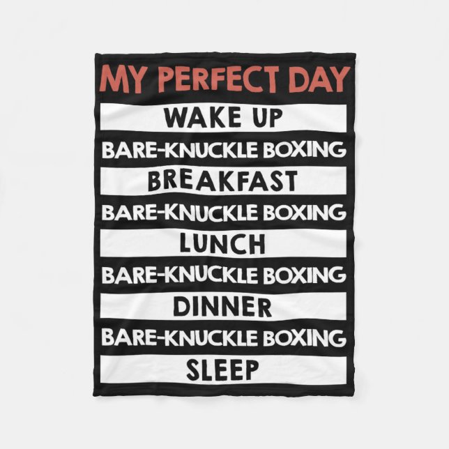 Bare-fingle Boxing My Perfekt Day Fleecefilt (Framsidan)