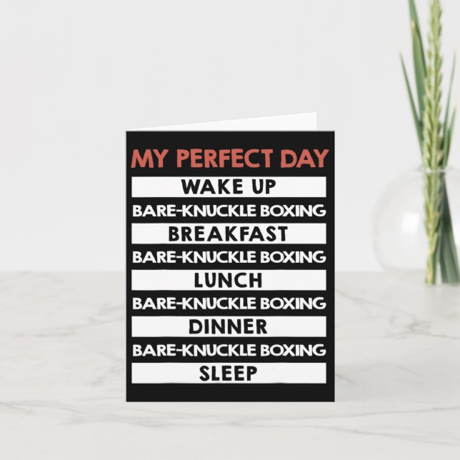 Bare-fingle Boxing My Perfekt Day Kort (Framsida)