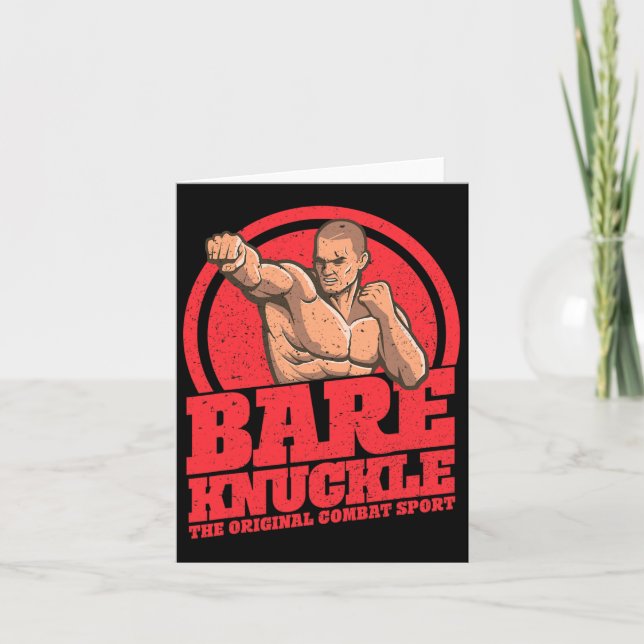 Bare-fingle-Boxing - Original Combat Sport Kort (Framsida)