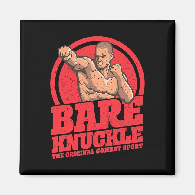 Bare-fingle-Boxing - Original Combat Sport Magnet (Framsidan)