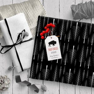 Bare Fir Träd White på valfri Färg ID877 Presentpapper