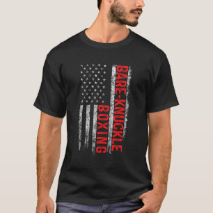 Bare Knuckle Boxing American Flagga 4:e juli Figh T Shirt