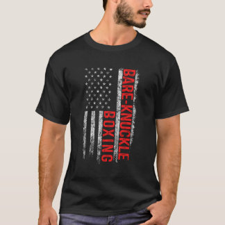 Bare Knuckle Boxing American Flagga 4:e juli Figh T Shirt