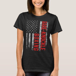 Bare Knuckle Boxing American Flagga 4:e juli Figh T Shirt