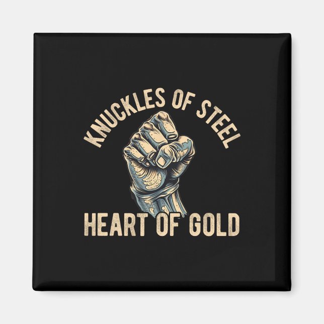 Bare Knuckle Boxing Manar Fighting Knuckle Figh Magnet (Framsidan)