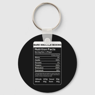 Bare Knuckle Boxing Nutrition Facts Nyckelring