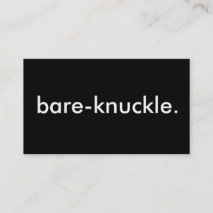 bare-knuckle. visitkort