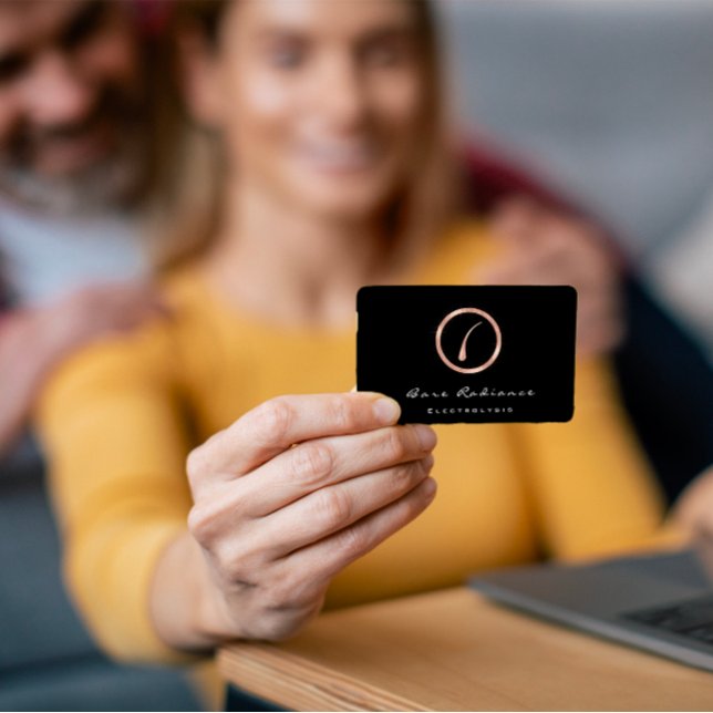 Bare Radiance Electrolysis Waxing Beauty Ro Visitkort (Bare Radiance Electrolysis Waxing Beauty Rose Business Card)