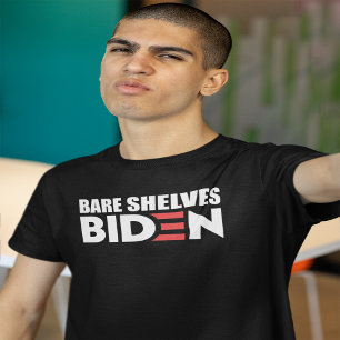 BARE SHELVES BIDEN Anti Biden Mörk T-Shirt