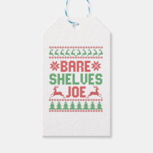 Bare Shelves Joe Funny Ugly jul Sweater Gift Presentetikett