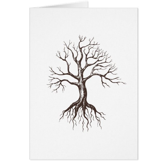 Bare träd hälsningskort (Framsidan)