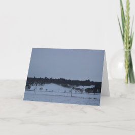 Bare Träd i Snö Helgkort