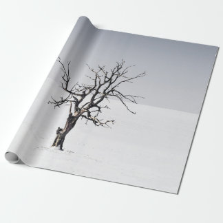 BARE TRÄD I SNÖ MITTEN PRESENTPAPPER