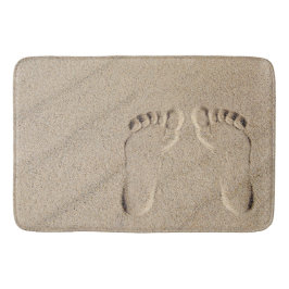 Barefeet Footprint i Sand Badrumsmatta