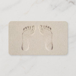 Barefeet-utskrifter i Beach Sand Visitkort