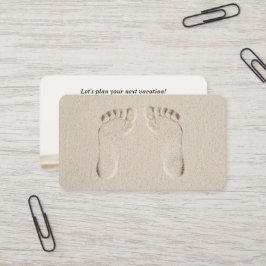 Barefeet-utskrifter i Beach Sand Visitkort