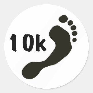 Barefoot 10K-streck Runt Klistermärke