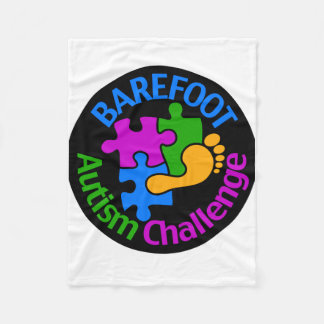 Barefoot Autism Challenge Blanket Fleecefilt
