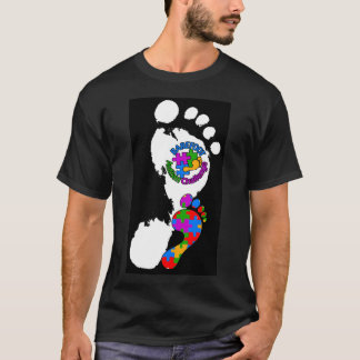 Barefoot Autism Challenge Logotyp T-Shirt Manar