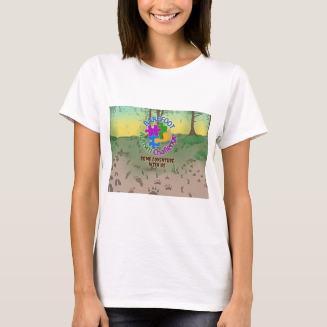 Barefoot Autism Utmaning Kvinnors skjorta 2025 T Shirt (Framsida)