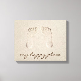 Barefoot-avtryck i Sand Canvastryck