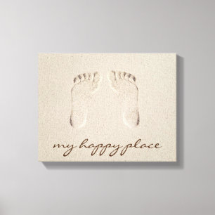 Barefoot-avtryck i Sand Canvastryck