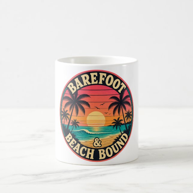 Barefoot & Beach Bound-märke Magisk Mugg (Center)